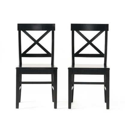 Plethora - Dining Chair With X Shaped Back (Set of 2) Noble House