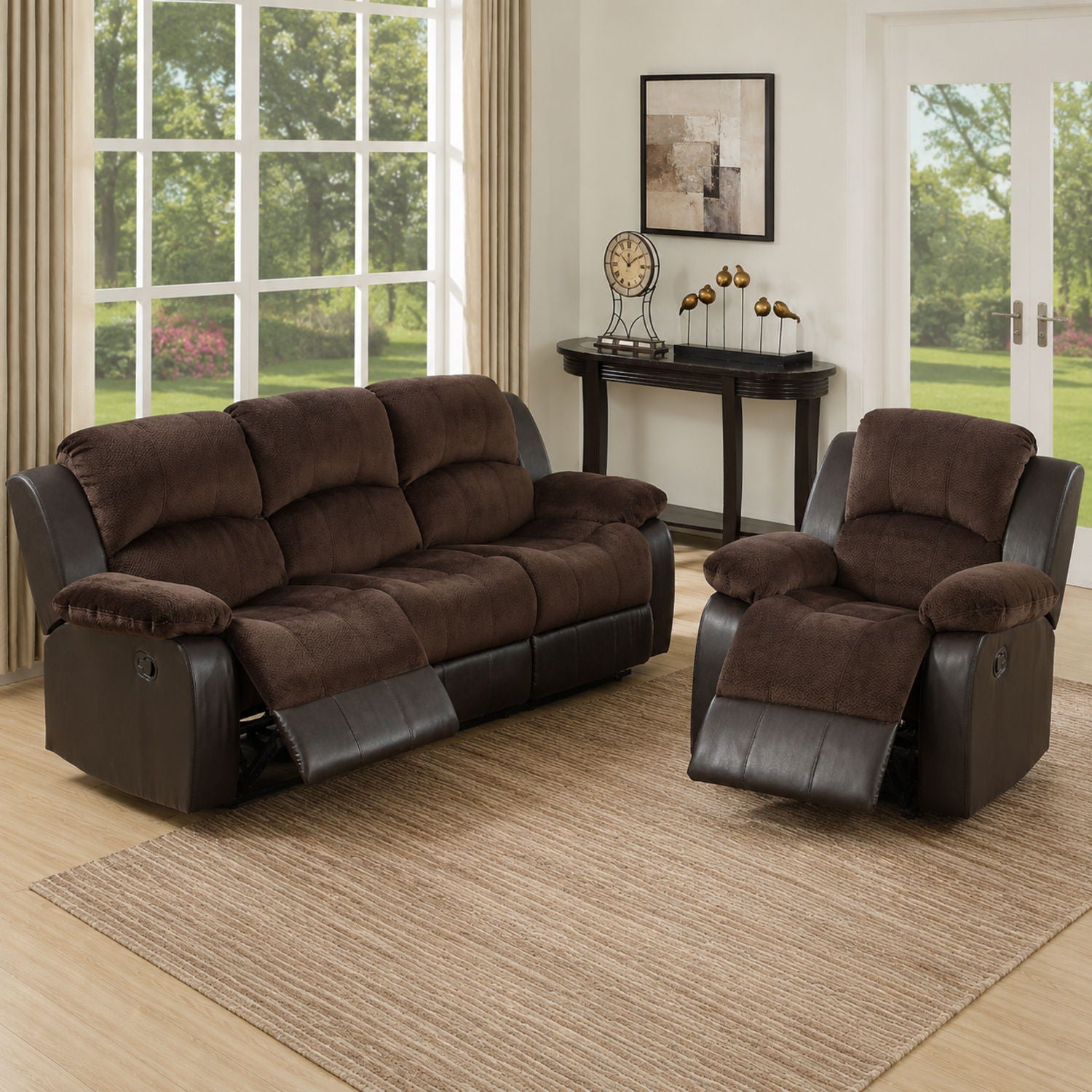 Modern Living Room Set, Reclining Mechanism Home Essentials