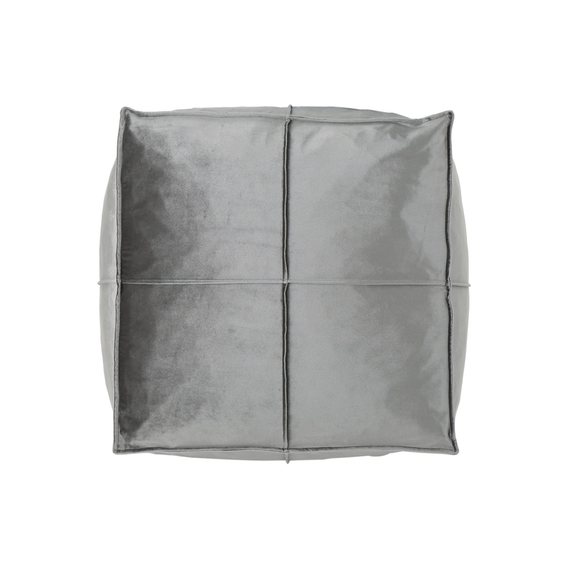 Nati - Square Pouf Ottoman And Floor Cushion - Smoke Home Essentials