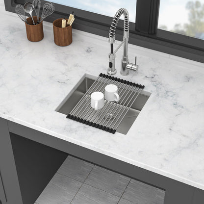 Modern Undermount Stainless Steel Kitchen Sink 16 Gauge, Deep Single Bowl Daily Nest