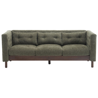 Upholstered Sofa Modern 3 Seater Sofa Couch With Tufted Design For Living Room Noble House