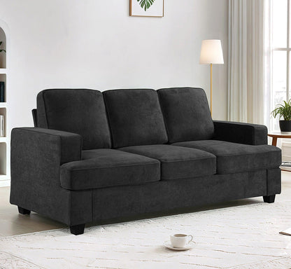 Modern Sofa, Comfortable 3 Seater Couch With Deep Seating, Loose Back Cushions, Wide Arms US Pride