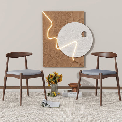 Dining Chairs With Ergonomic Backrest & Comfort Cushions (Set of 2) Noble House