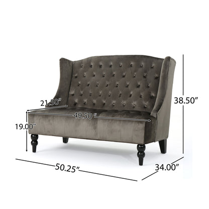 Nurturing - Upholstered Loveseat With Wing Back And Diamond Tufting Noble House