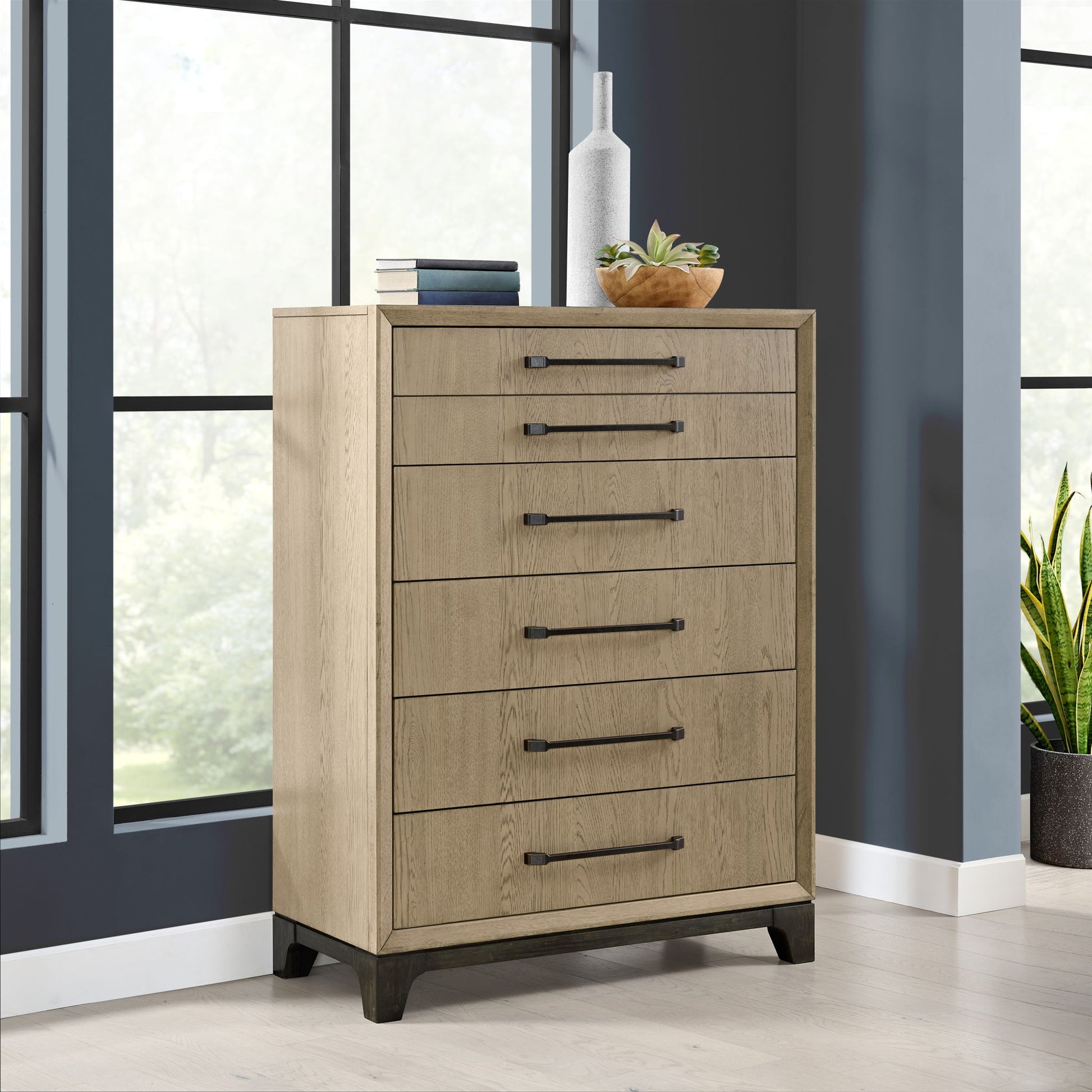 6 Drawer Chest With Smooth Glides - Brown Home Essentials