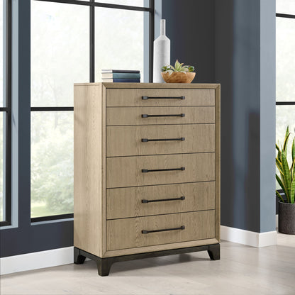 6 Drawer Chest With Smooth Glides - Brown Home Essentials