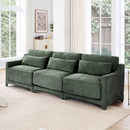 Elegant Sofa With Ergonomic Design And Lumbar Pillows Home Essentials