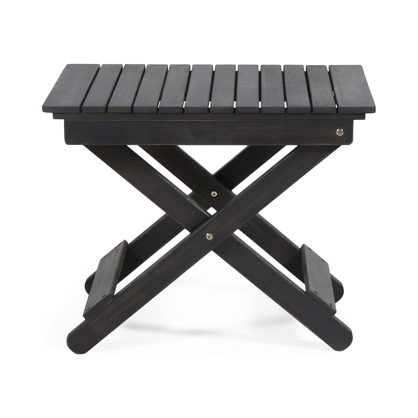 Outdoor Folding Wooden Side Table Noble House