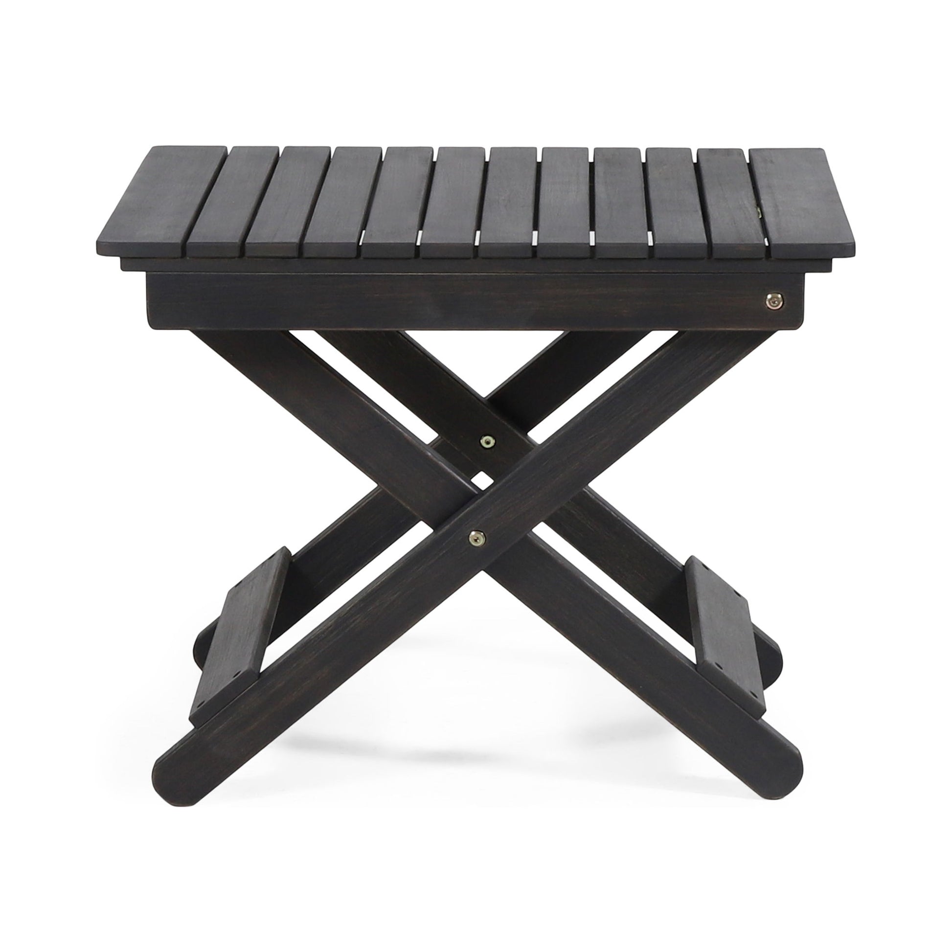 Outdoor Folding Wooden Side Table Noble House
