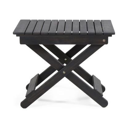 Outdoor Folding Wooden Side Table Noble House