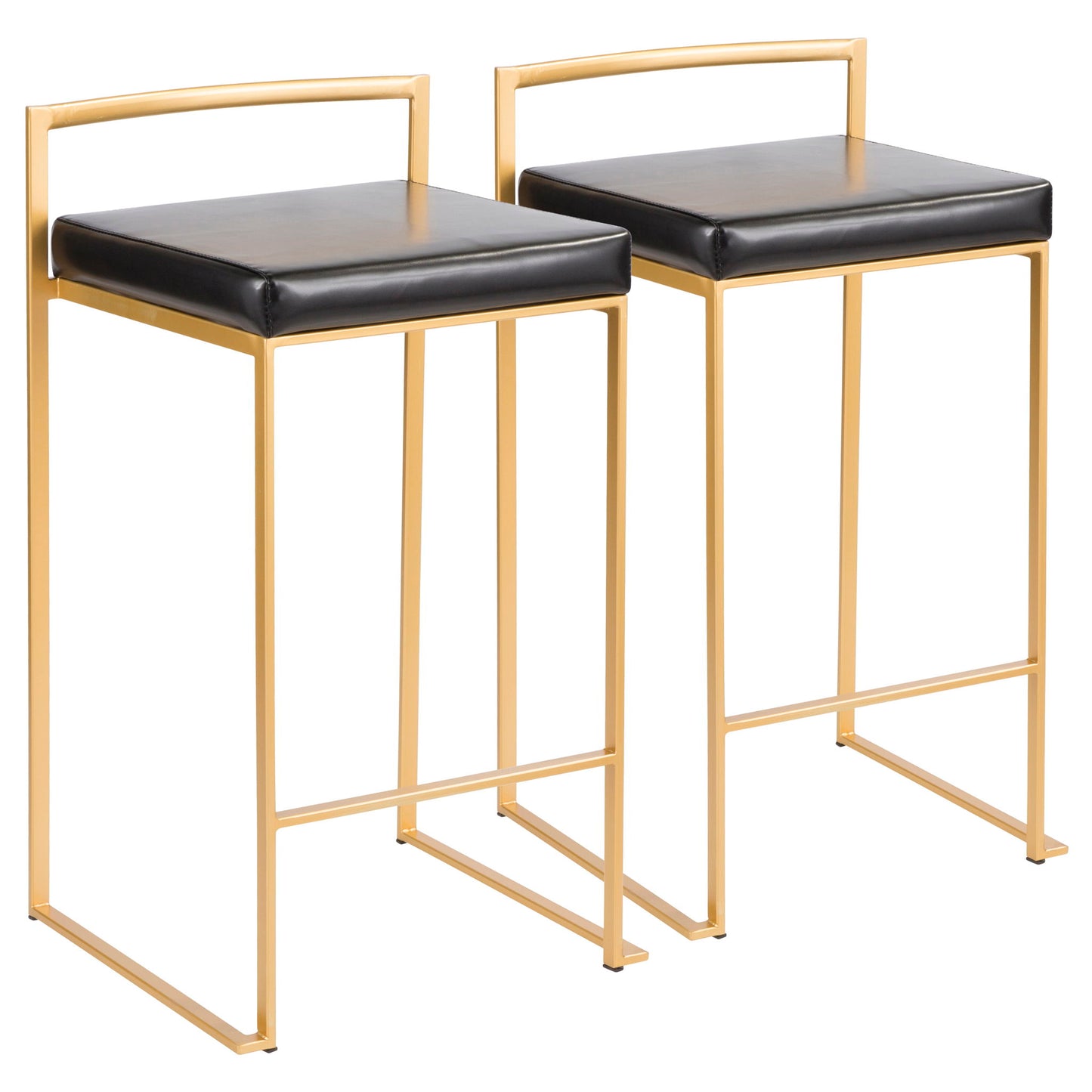 Fuji - Contemporary / Glam Design Counter Stool (Set of 2) Lumi Source