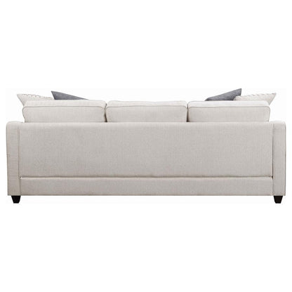 Mcloughlin - Upholstered Sloped Arm Sectional Sofa - Platinum CoasterEssence