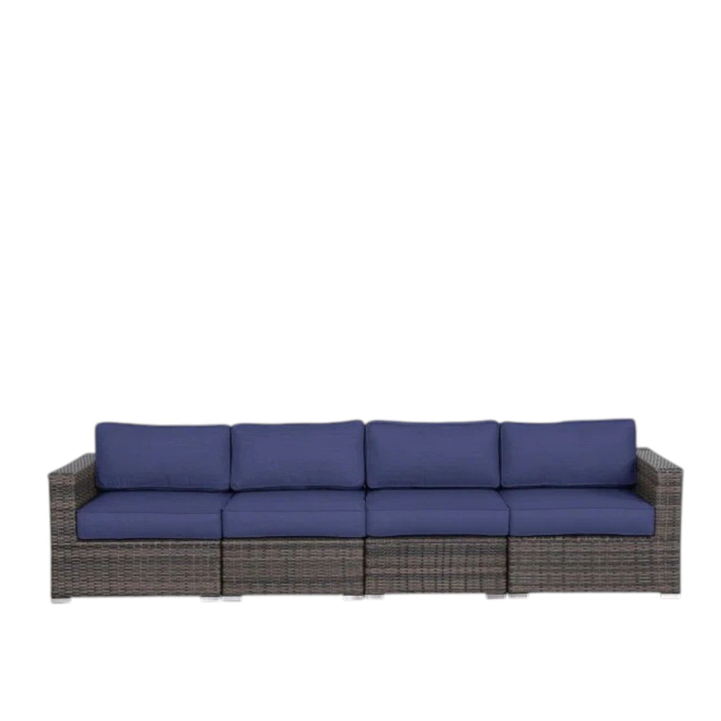 Luxurious Wicker Patio Sectional With Weather Resistant Sunbrella Cushions LSI Patio Furniture