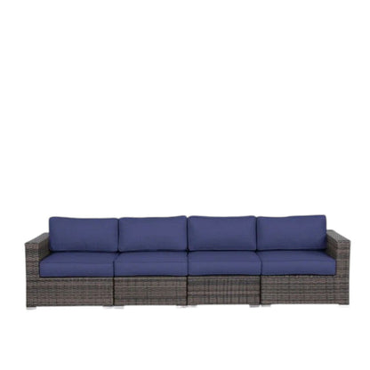 Luxurious Wicker Patio Sectional With Weather Resistant Sunbrella Cushions LSI Patio Furniture