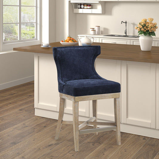 Carson - Counter Stool With Swivel Seat - Navy Madison Park
