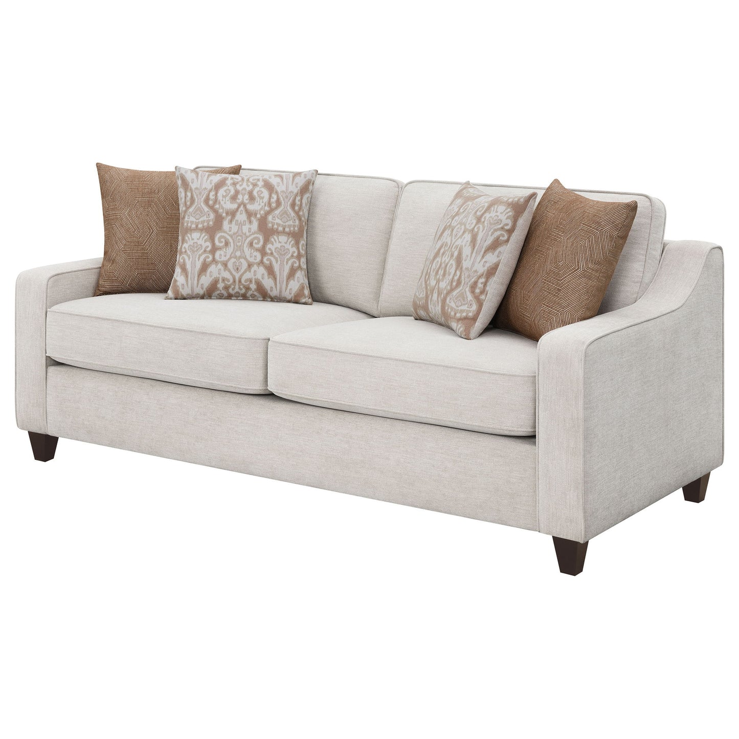 Mahaffey - Christine Upholstered Sloped Arm Sofa - Beige Furniture Max