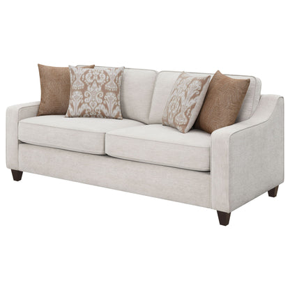Mahaffey - Christine Upholstered Sloped Arm Sofa - Beige Furniture Max