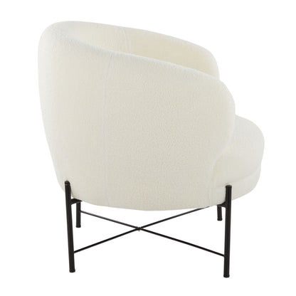 Chloe - Contemporary Chair - Black / White Lumi Source