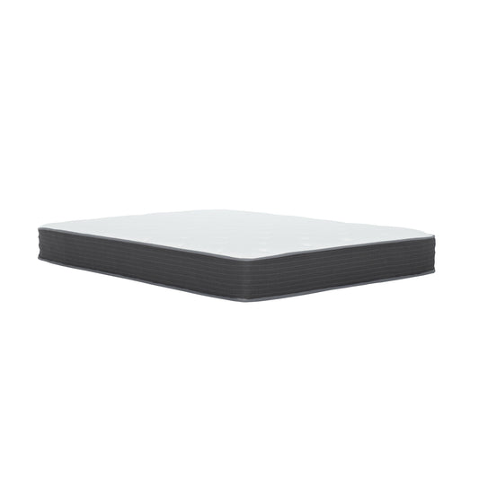 8" Pocket Spring Hybrid Bed In A Box Mattress, Soft Gel Memory Foam - Gray / White - Full Daily Nest