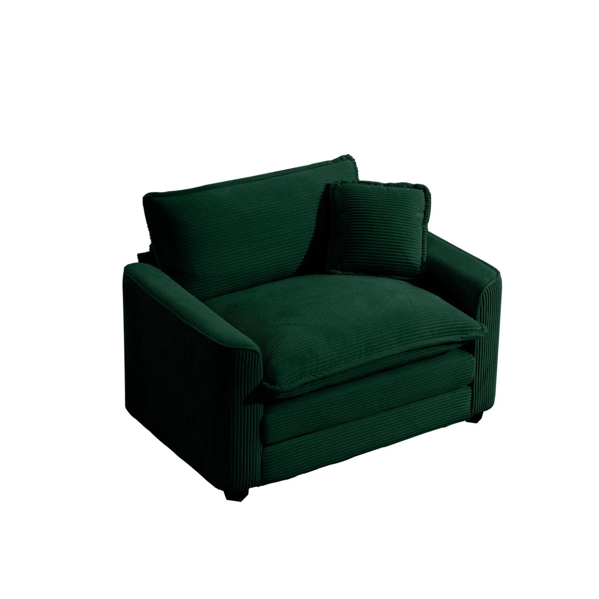 Modern Classic Fabric Single Chair Deep Seat Sofa With Pillow Home Essentials