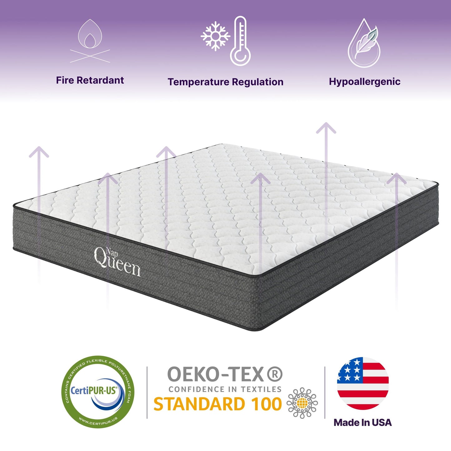 Victoria - 10" Cooling Gel Hybrid Mattress Daily Nest