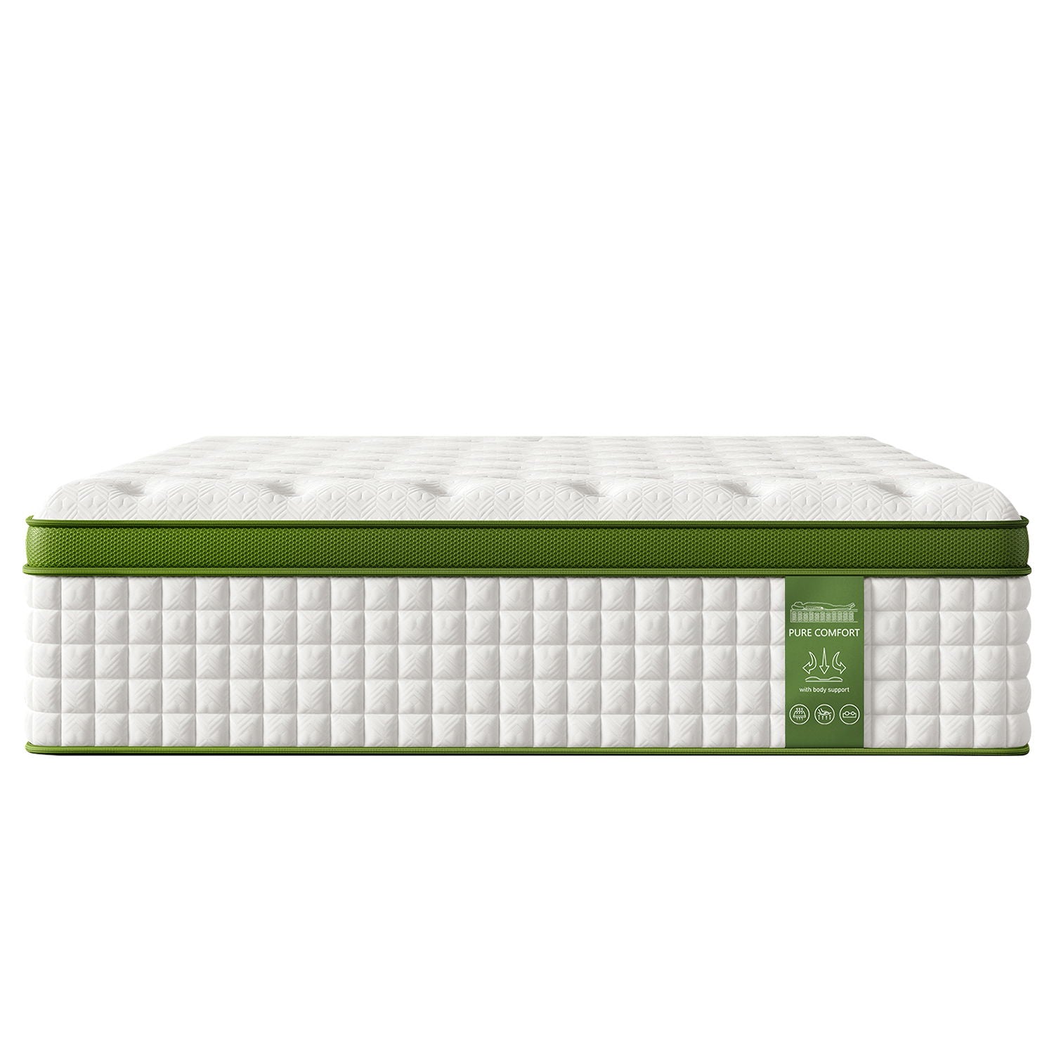 12" Hybrid Mattress With Gel Memory Foam & Pocket Springs Somnus Mattress USA