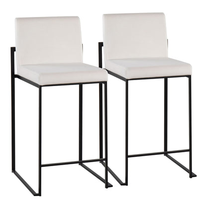 Fuji - Contemporary Modern Elegance, High Back Counter Stool Lumi Source