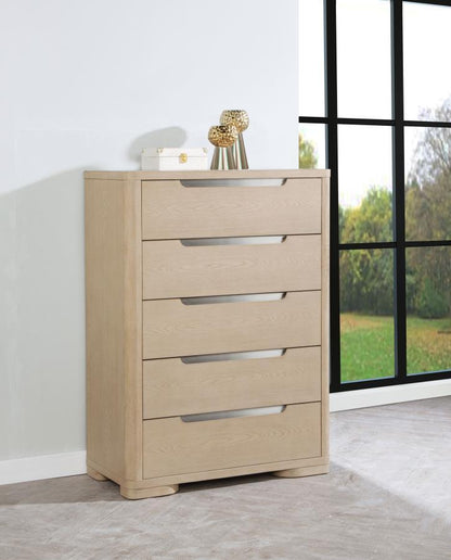 Ladera - 5-Drawer Bedroom Chest Of Drawers - Light Elm Coaster Fine Furniture