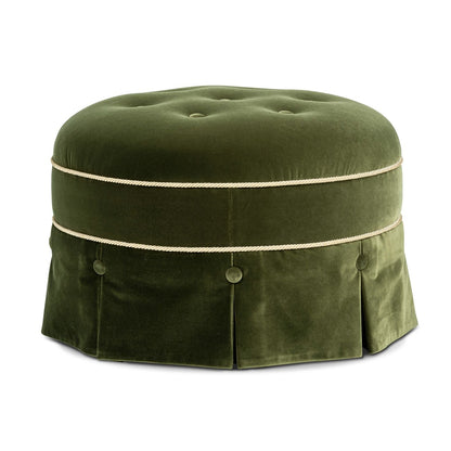 Maribel - Round Accent Ottoman - Olive Green Jennifer Taylor Home