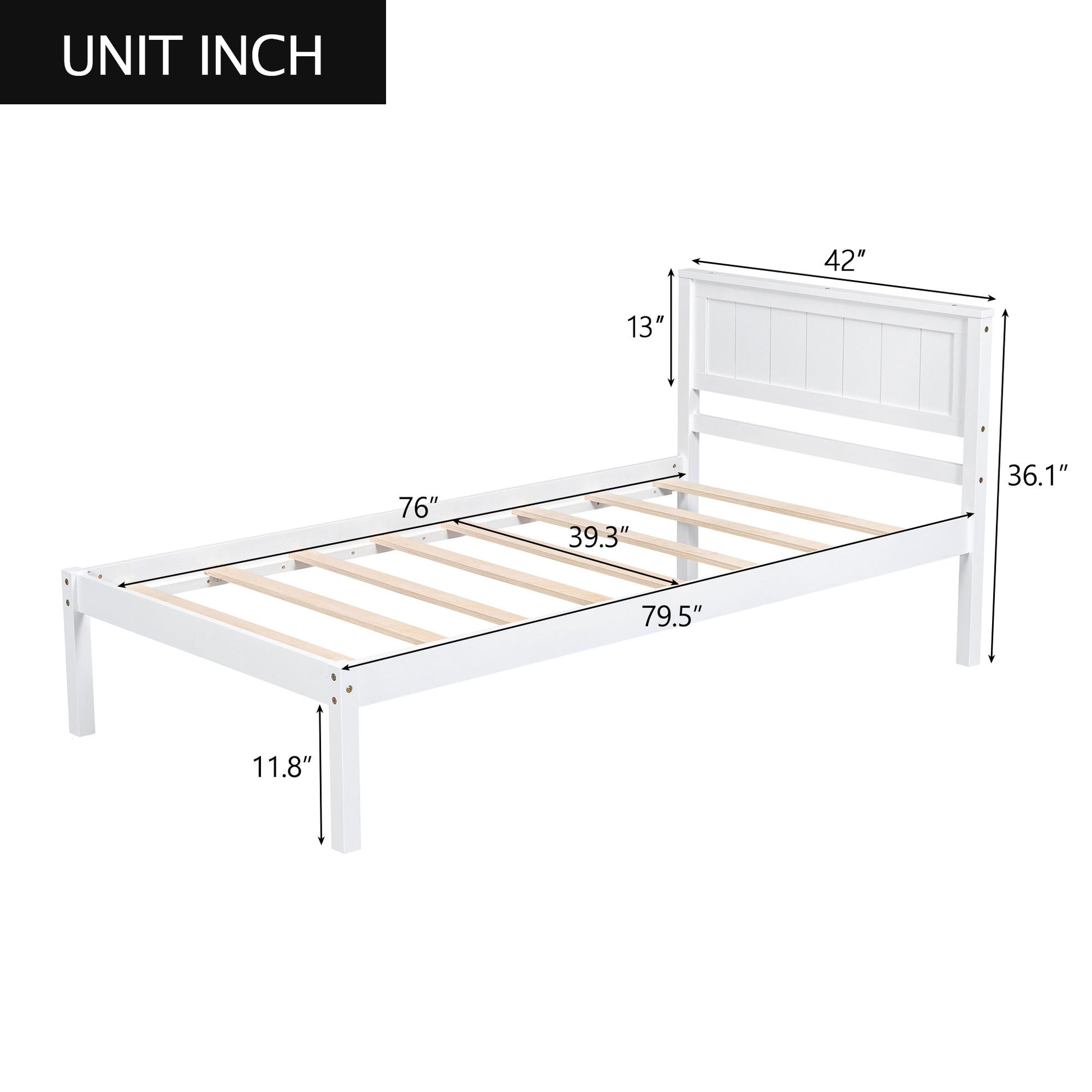Platform Bed Frame With Headboard Hearth and Haven