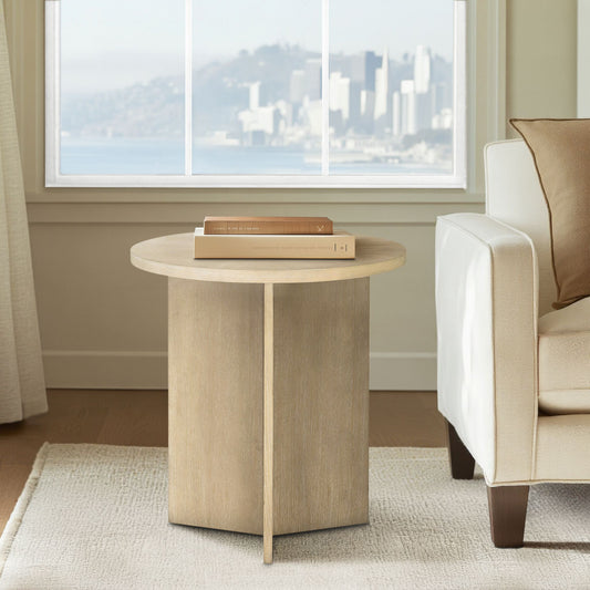 Sadie - Accent Table - Reclaimed Greige Martha Stewart