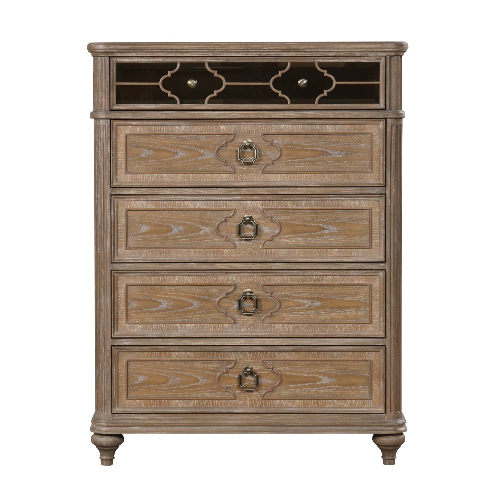 1 Piece Chest, Back Dovetail Drawers, Bedroom Furniture - Oak / Rustic Home Essentials