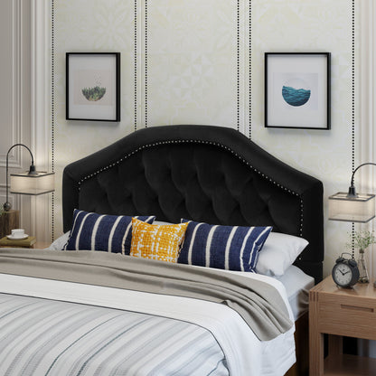Kaarina - Contemporary Tufted Fabric Headboard Noble House