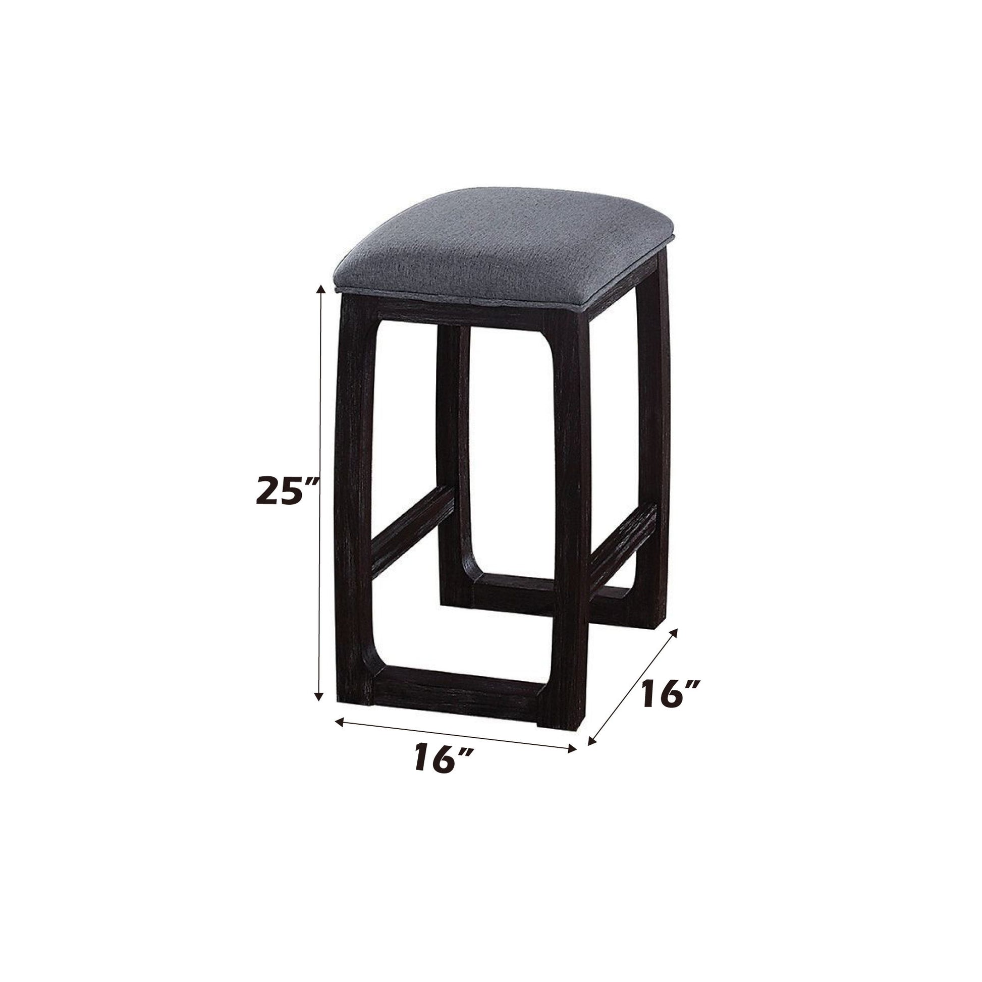 Razo - Weathered Counter Height Stool - Gray Acme