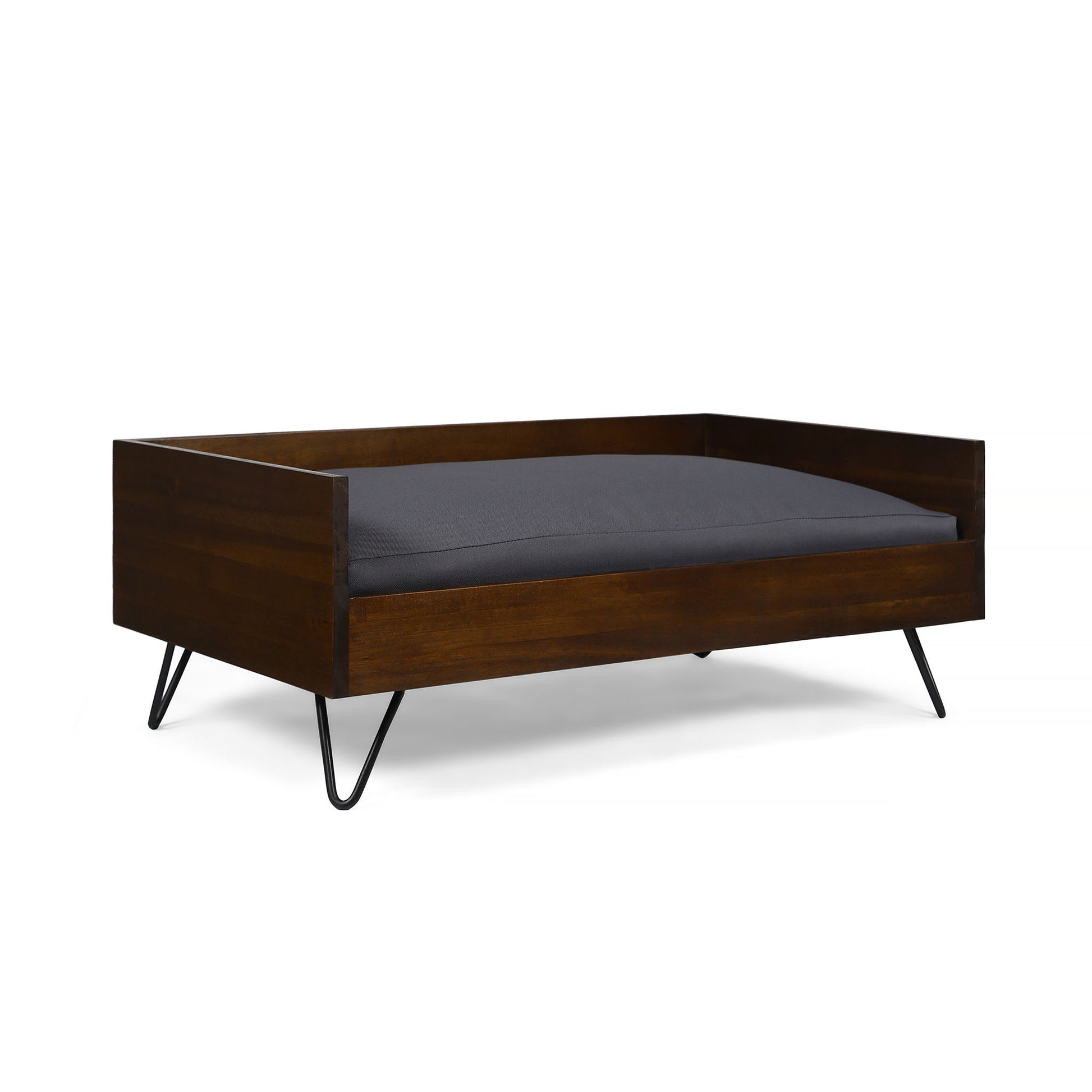 Dog Bed With Sleek Hairpin Legs - Reclaimed Oak / Iron Noble House