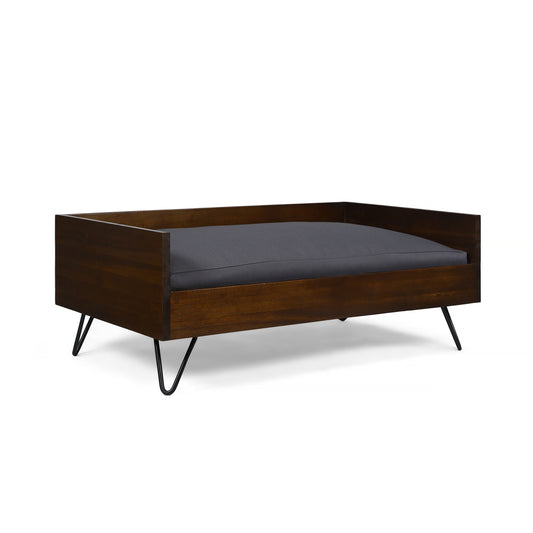 Dog Bed With Sleek Hairpin Legs - Reclaimed Oak / Iron Noble House