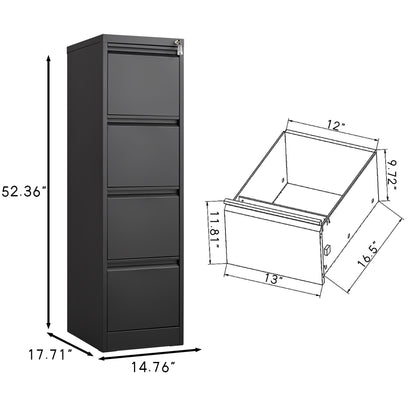 Durable Metal 3 Drawer File Cabinet With Lock For Office Storage Home Essentials