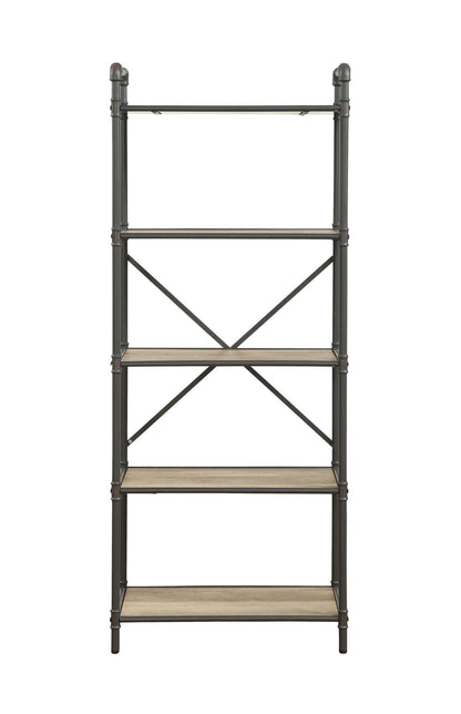 Itzel - Bookshelf - Antique Oak / Sandy Gray Acme