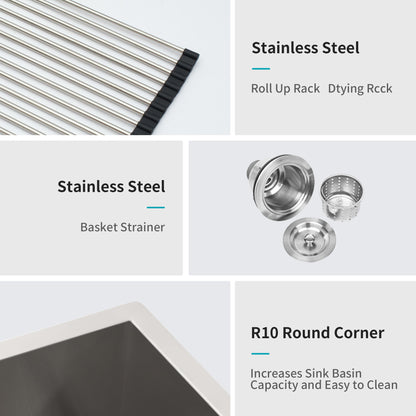Modern Double Bowl Undermount Kitchen Sink 50 / 50 Design Stainless Steel Daily Nest