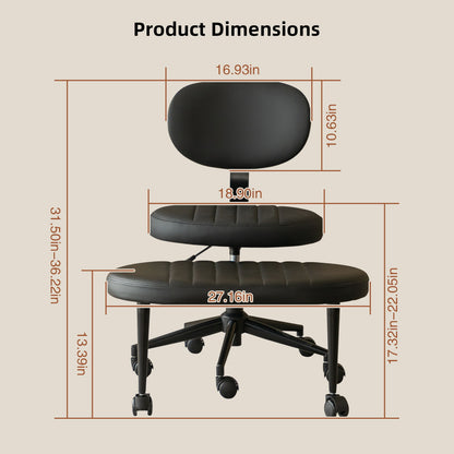 Ergonomic Cross Legged Office Chair With Back Support Home Essentials