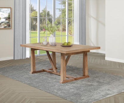 Middleton - 106" Extension Leaf Dining Table - Natural Brown Coaster Fine Furniture