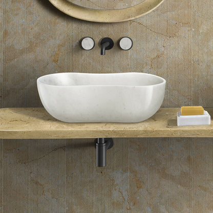 Bathroom Vessel Sink With Wavy Design Daily Nest