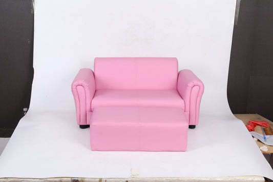 Kids Club Chair Sofa / Sectional And Ottoman - Pink Home Essentials