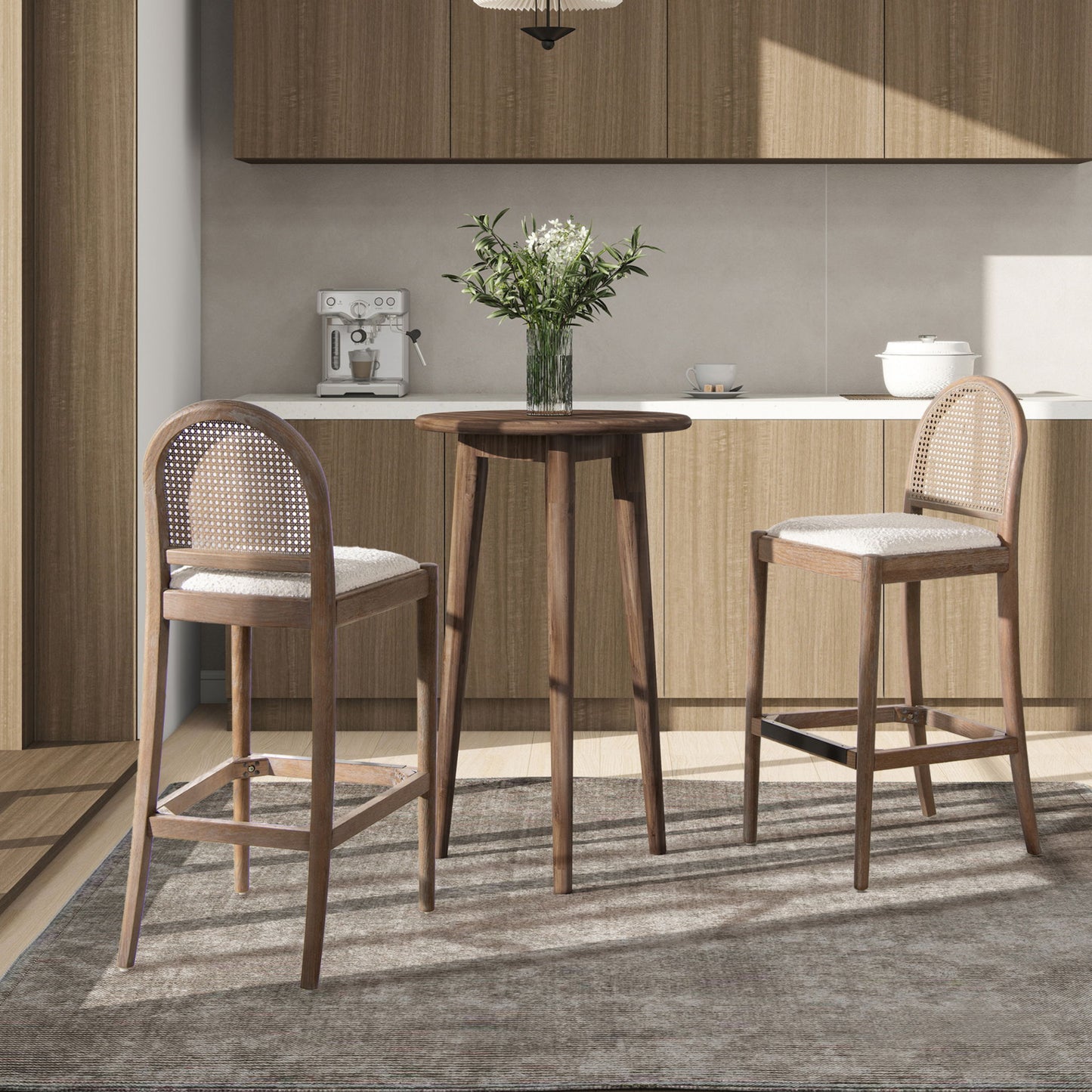Panama - Curved Back Cane Bar Stool (Set of 2) Jennifer Taylor Home
