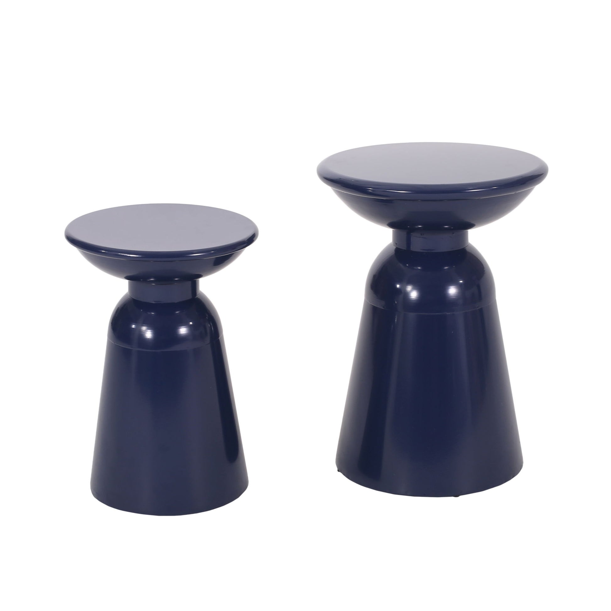 Serenita - Outdoor Side Tables With Flared Design (Set of 2) Noble House