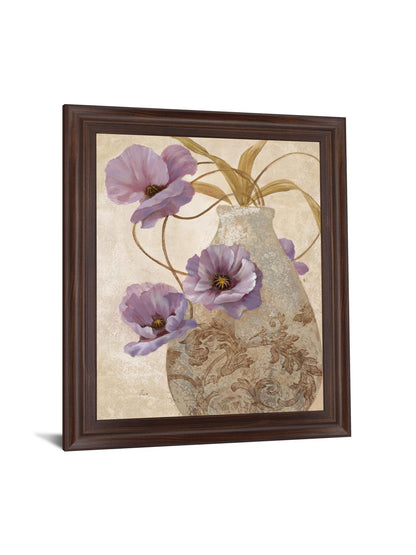Whispering Violet Blooms - 28" x 34" Framed Wall Art Classy Art