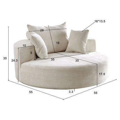 Swivel Chair With Rotating Base For Living Room Home Essentials