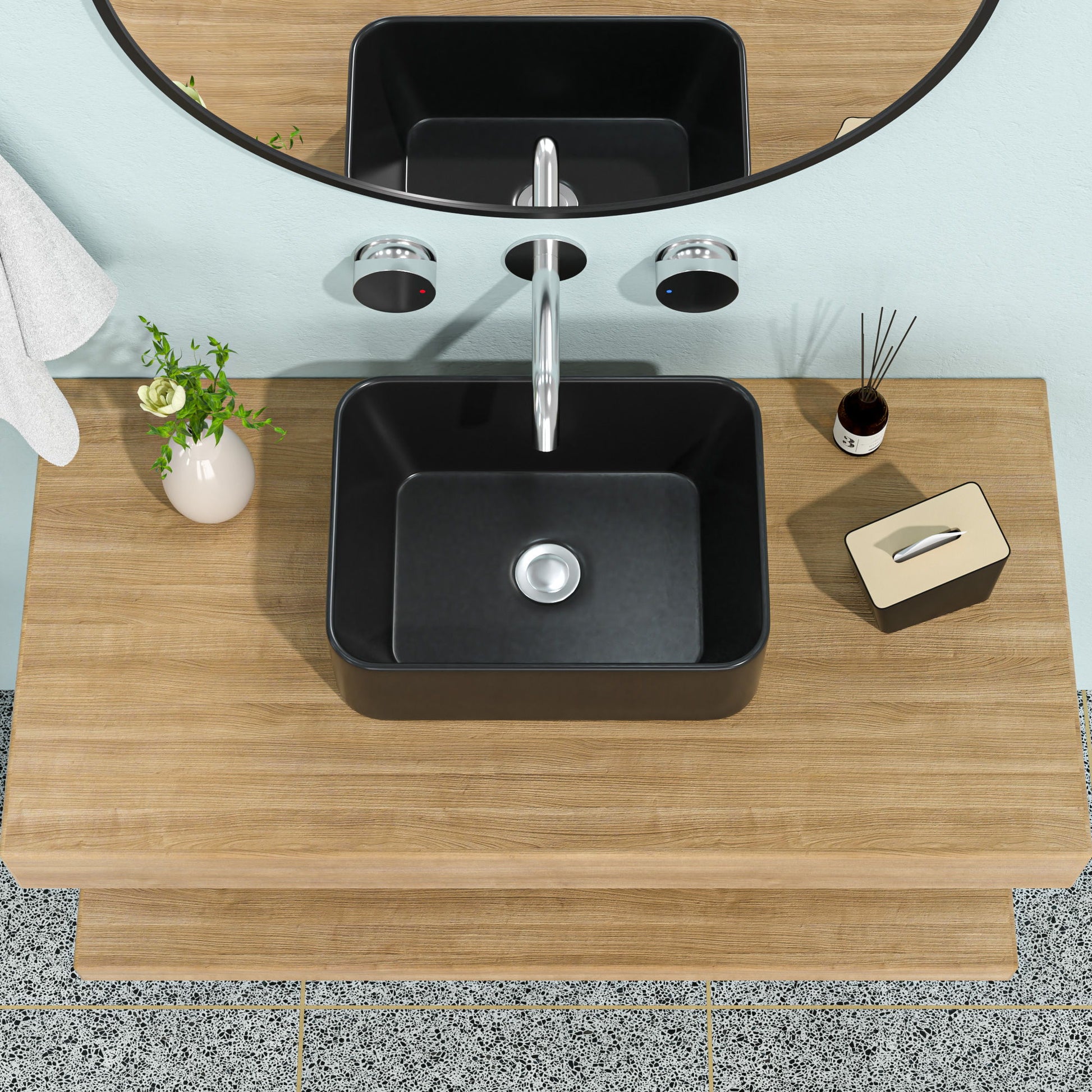 Sleek Ceramic Rectangular Vessel Bathroom Sink Daily Nest