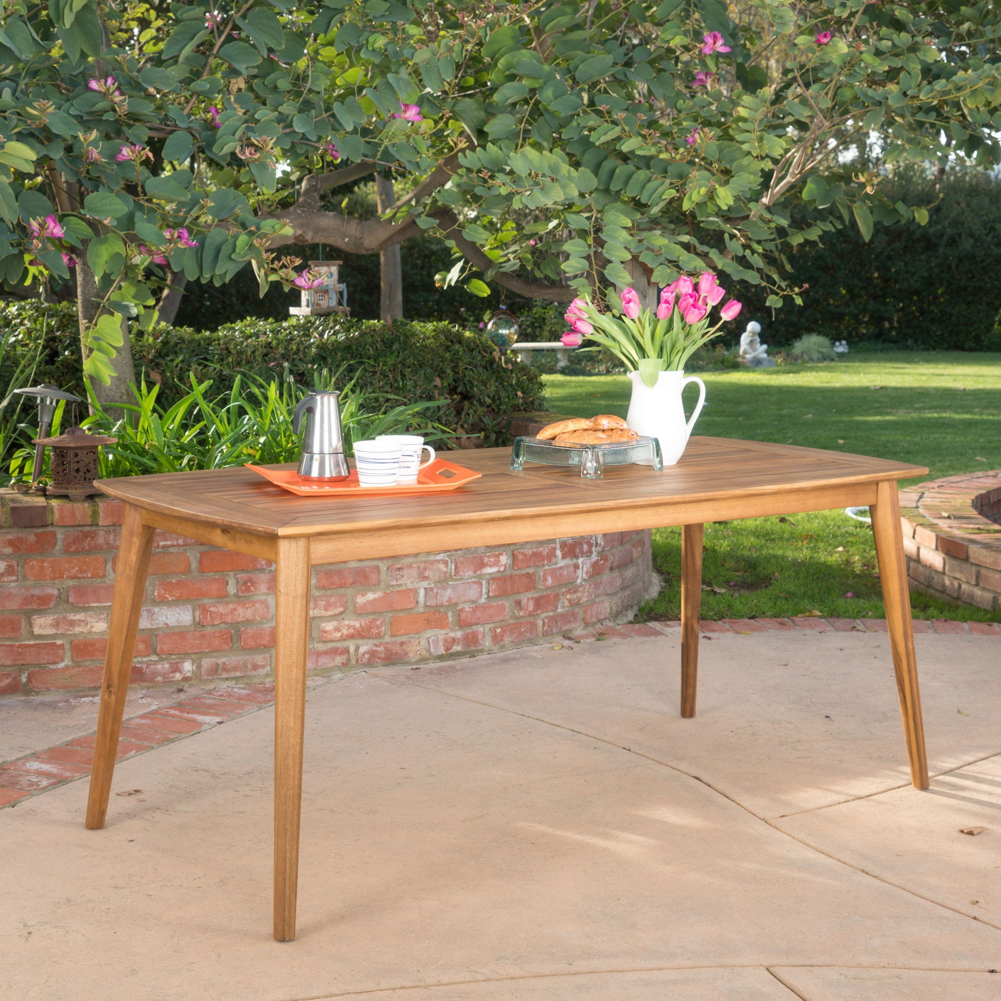 Outdoor Dining Table With Frame - Teak Noble House