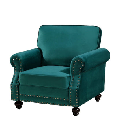 Upholstered Accent Armchair With Turned Legs For Living Room US Pride